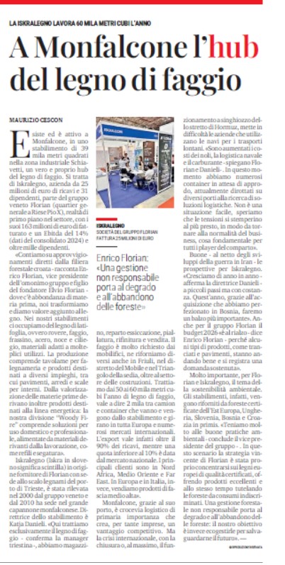 A Monfalcone l’HUB del legno del faggio