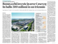 Bonus a chi investe in aree Coseveg. In ballo 300 milioni in un triennio - Zone Logistiche Semplificate ZLS