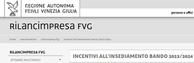 INCENTIVI ALL'INSEDIAMENTO art.6 L.R. 3/2015