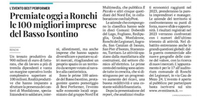 le 100 migliori aziende del Basso Isontino