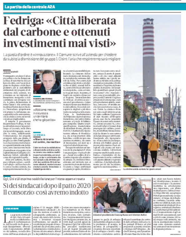 MONFALCONE LIBERA DAL CARBONE E SEMPRE PIU' GREEN