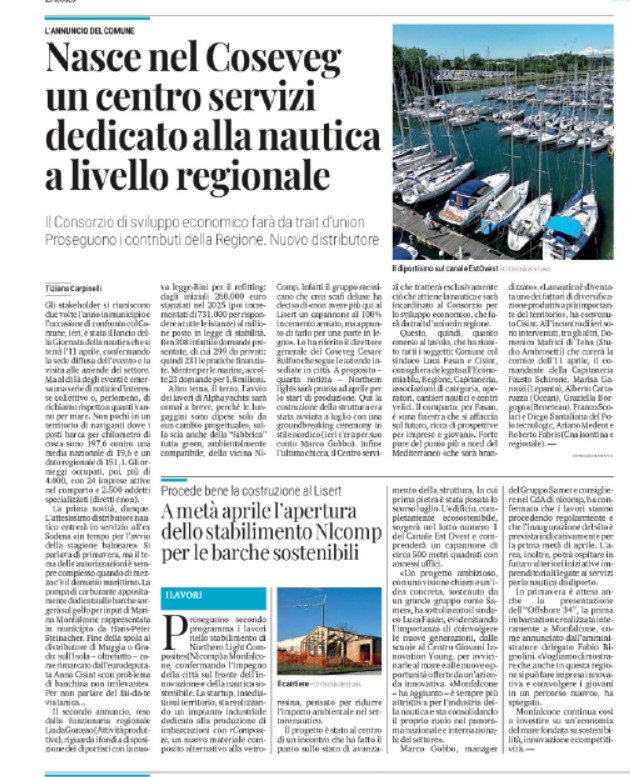 Nasce nel Coseveg un centro servizi per la nautica a livello regionale